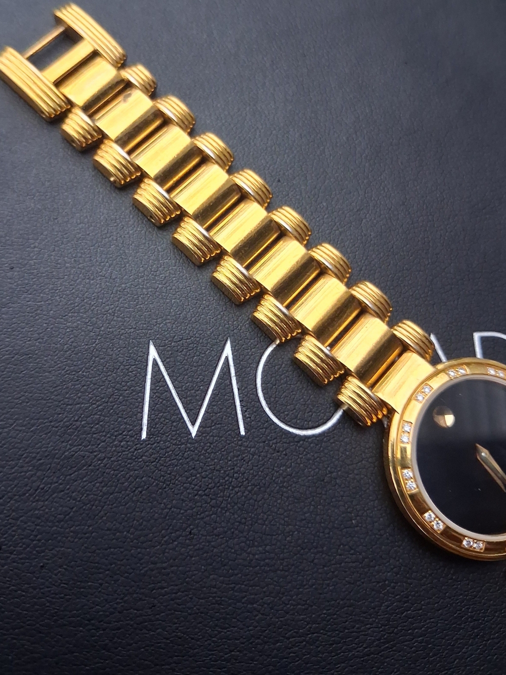 Movado Gold-Tone Bracelet Watch DIAMONDS $1995 - Picture 7 of 15